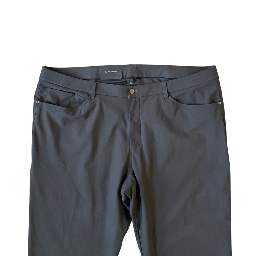 NWT Lululemon ABC Pant Classic Fit Warpstreme Obsidian Dark Grey 46 x 27 LM5A01S